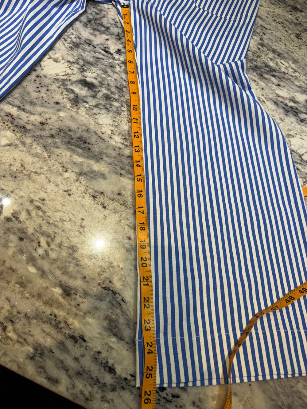 Anthropologie Maeve Colette  Blue and White Striped Cropped Wide-Leg Pants - Picture 2 of 8